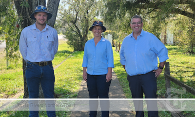 Ritchie Williamson and others standing near the Casino Footpath Upgrade