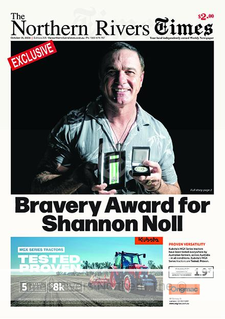 Shannon Noll awarded Bravery Award The Northern Rivers Times Newspaper Edition 225