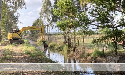 As part of the project Coraki drainage Town Drain was mechanically cleaned to remove vegetation, silt, sediment and debris.